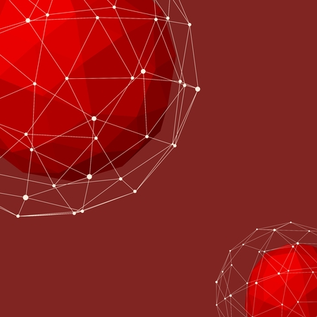 Medical, technology, chemistry and science icon design template. Molecule and communication pattern. Connected lines with dots.のイラスト素材