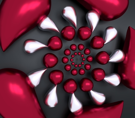 Abstract background with geometry shape located at concentric linesの写真素材