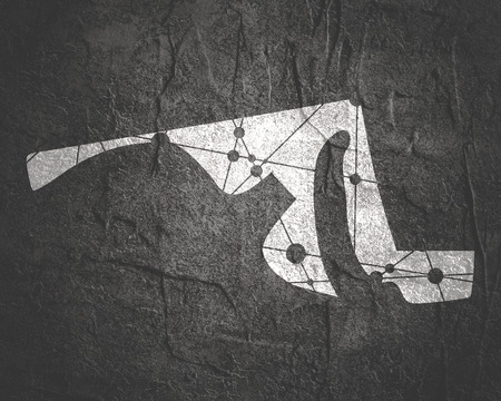 Image relative to USA travel. Maryland state map textured by lines and dots patternの写真素材