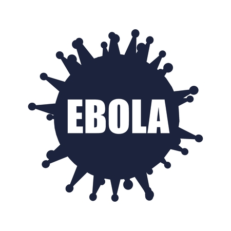 Medical industry, biotechnology and biochemistry. Scientific medical designs. Virus diseases relative theme. Ebola virus nameのイラスト素材