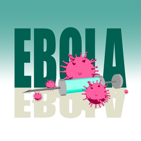 Abstract virus image on backdrop and zika text. Ebola virus danger relative illustration. Medical research theme. Virus epidemic alertのイラスト素材