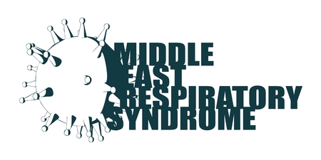 Medical industry, biotechnology and biochemistry. Scientific medical designs. MERS disease nameのイラスト素材