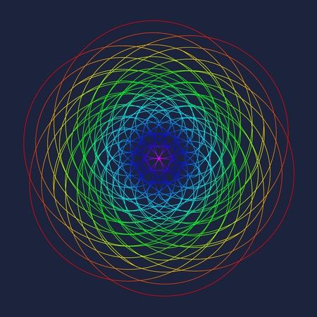 Geometry mosaic background. Concentric lines. Brochure or leaflet template