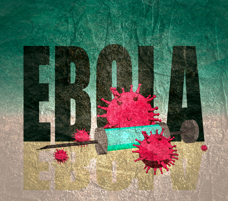 Abstract virus image on backdrop and zika text. Ebola virus danger relative illustration. Medical research theme. Virus epidemic alertの写真素材