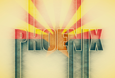 Phoenix city name.の写真素材