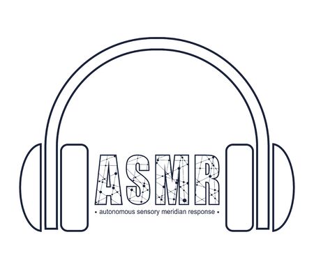 Acronym ASMR - Autonomous Sensory Meridian Response. Health care conceptual image. Connected lines with dots.の写真素材