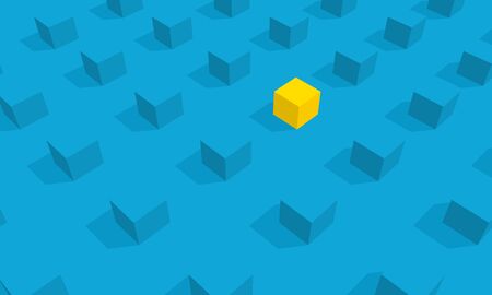 Cube shapes pattern. Abstract background. 3d renderingの写真素材