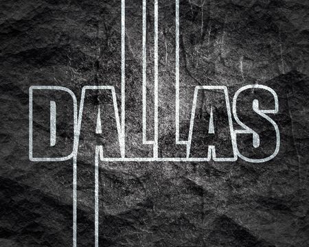 Dallas city name in geometry style design. Creative vintage typography poster concept.の写真素材