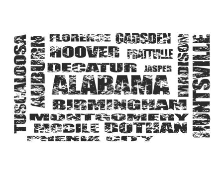 Image relative to usa travel. Alabama state cities listのイラスト素材