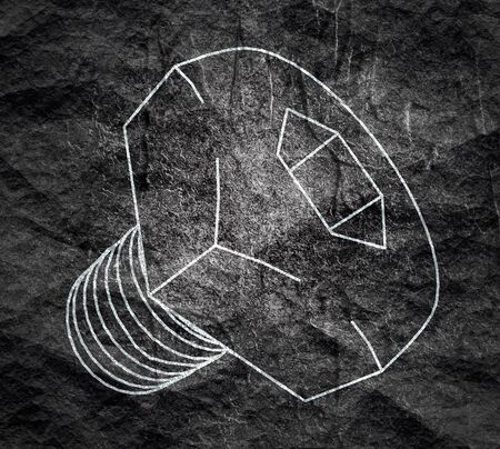 An illustration of the abstract bolt . Service and repair relative image. Isometric viewの写真素材