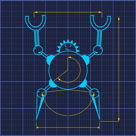 Robotics industry relative image.のイラスト素材