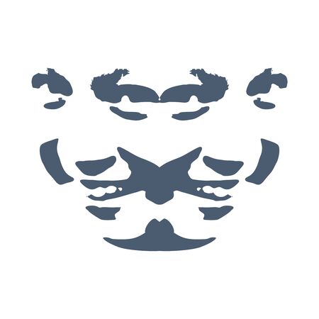 Face half turn view. Elegant silhouette of a two female heads.のイラスト素材