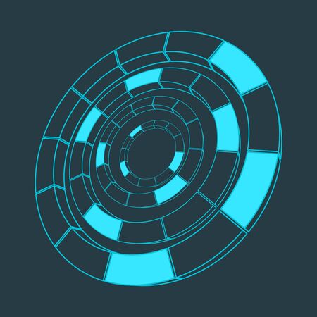 Wheel business chart 3D icon. Isometric styleのイラスト素材