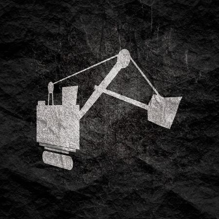 Isometric big excavator icon. Technology and engineeringの写真素材