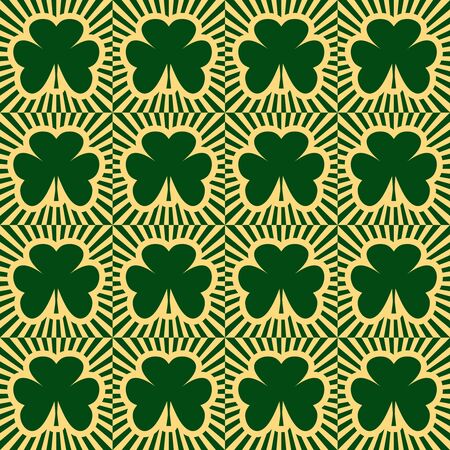 St. Patricks Day greeting card template. Shamrock backdropのイラスト素材