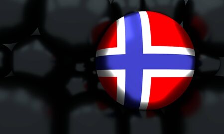 Flag of the Norway. Independence day celebration card concept. 3D renderingの写真素材