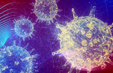 Abstract virus imageの写真素材