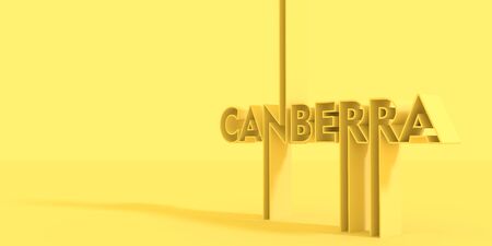 Image relative to Australia travel theme. Canberra city name in geometry style design. Creative...