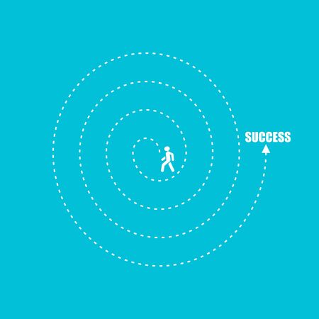 Business concept. Pathway from startup to success
