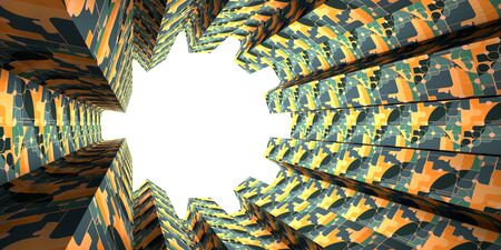 Abstract technology background. Gear shape keyhole. 3D renderingの写真素材