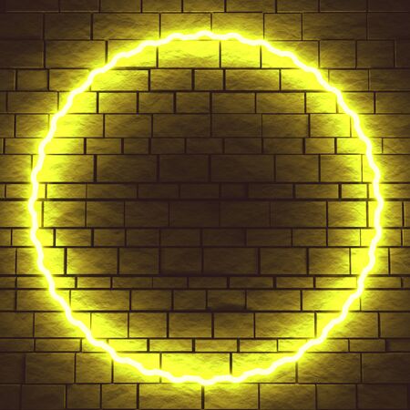 Business design concept with round text field. 3D renderingの写真素材