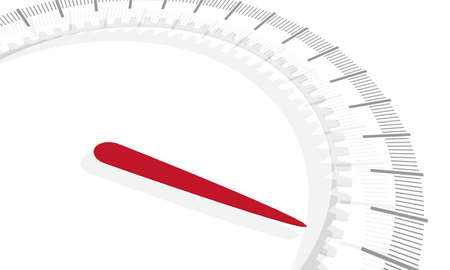 Scale with arrow. The measuring device icon. Sign tachometer, speedometer, indicators. 3D renderingの写真素材