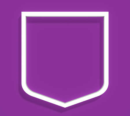 Business design concept with shield shape text field. 3D renderingの写真素材