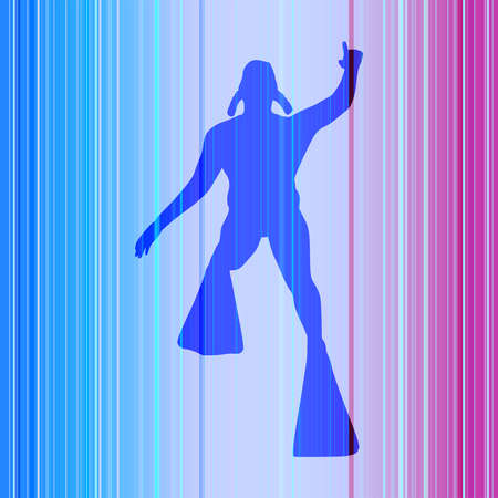 Silhouette of diver. Icon diver. The concept of sport diving.のイラスト素材