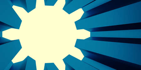 Abstract technology background. Gear shape keyhole. 3D renderingの写真素材