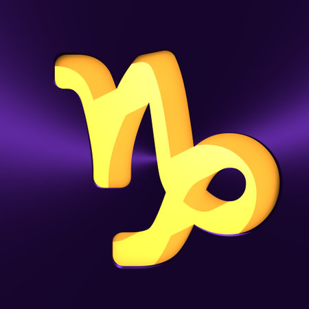 Zodiac symbol. Sign of the Goat. 3D renderingの写真素材