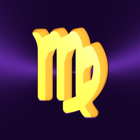 Zodiac symbol. Sign of the Maiden. 3D renderingの写真素材