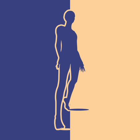 Sexy woman silhouette. Background divided into two halves. Day and nightのイラスト素材