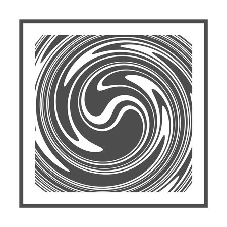 Stylish spiral geometric pattern. Ornament of lines and curls. Linear abstract background.のイラスト素材