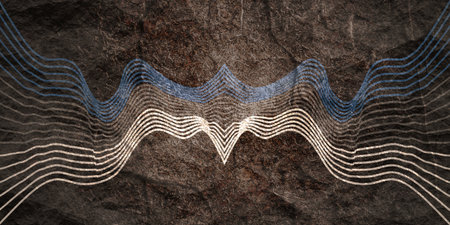 Flags of Estonia. Independence day celebration card concept. Waved stripes