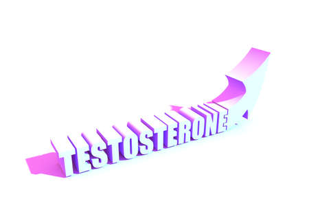 Medical background concept. Hormone testoxterone 3D word