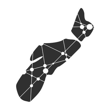 Map of Nova Scotia. Concept of travel and geography of Canada.のイラスト素材