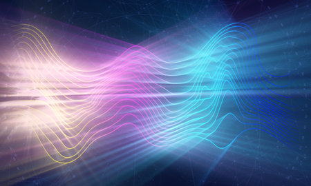 Background with blurred rays of light