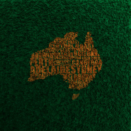 Map of Australia. Ecology and travel concept. 3D renderingの写真素材