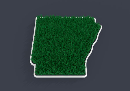 Concept of ecology and travel. Geography of USA. 3D renderingの写真素材