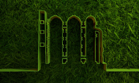 Factory or plant industrial and ecology concept. 3D renderingの写真素材