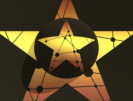 Medical, technology, chemistry and science icon design template. Connected lines with dots. 3d renderingの写真素材