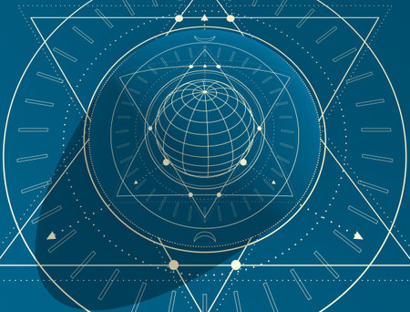 Mystery symbol. Witchcraft, occult and alchemy sign. 3d renderingの写真素材