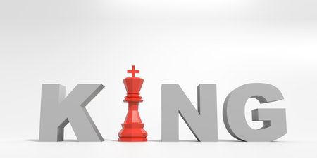 King of chess. 3D Renderingの写真素材