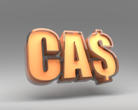 Canadian dollar sign. 3D renderingの写真素材