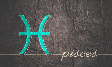 Zodiac symbol of the Piscesの写真素材
