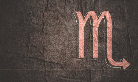 Zodiac symbol of the Scorpioの写真素材