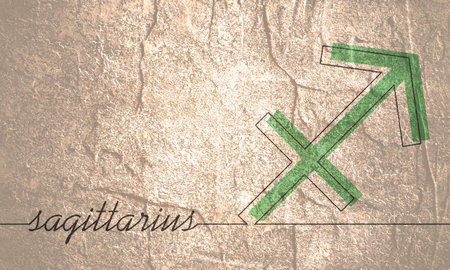 Zodiac symbol of the Sagittariusの写真素材