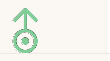 Hieroglyphic astrology sign of Uranus. Thin line styleのイラスト素材