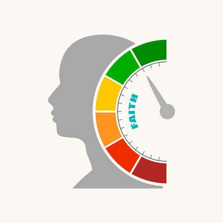 Abstract level indicator. Colorful infographic gauge elementのイラスト素材