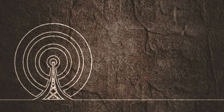 Wi Fi wireless network thin line symbol